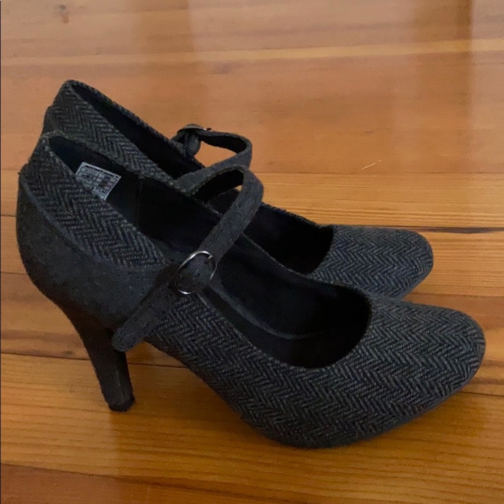 Linen casual heels